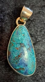 925 Sterling Silver Shattuckite Pendant