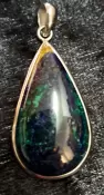 925 Sterling Silver Shattuckite Pendant