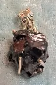 925 Sterling Silver Shungite Pendant