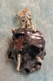 925 Sterling Silver Shungite Pendant