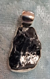 925 Sterling Silver Shungite Pendant
