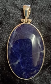 925 Sterling Silver Sodalite Pendant