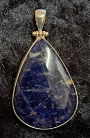 925 Sterling Silver Sodalite Pendant