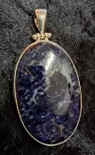 925 Sterling Silver Sodalite Pendant
