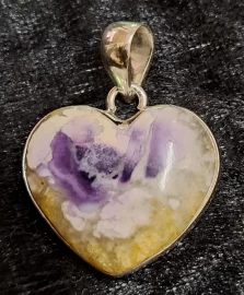 925 Sterling Silver Tiffany Stone Heart Pendant