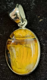 925 Sterling Silver Tiger's Eye Pendant