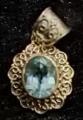 925 Sterling Silver Blue Topaz Pendant