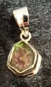 925 Sterling Silver Watermelon Tourmaline Pendant