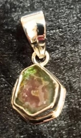 925 Sterling Silver Watermelon Tourmaline Pendant