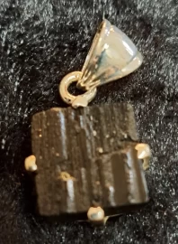 925 Sterling Silver Black Tourmaline Pendant