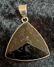925 Sterling Silver Black Tourmaline Pendant