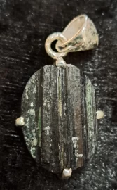 925 Sterling Silver Black Tourmaline Pendant