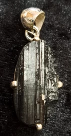 925 Sterling Silver Black Tourmaline Pendant