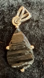 925 Sterling Silver Black Tourmaline Pendant
