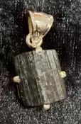 925 Sterling Silver Black Tourmaline Pendant