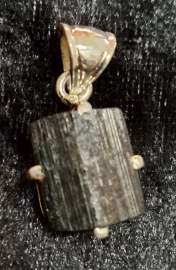925 Sterling Silver Black Tourmaline Pendant