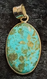 925 Sterling Silver Turquoise Pendant 