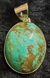 925 Sterling Silver Turquoise Pendant 