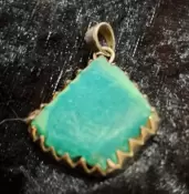 925 Sterling Silver Turquoise Pendant (Tibetan)