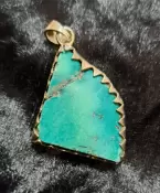 925 Sterling Silver Turquoise Pendant (Tibetan)