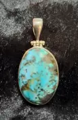 925 Sterling Silver Turquoise Pendant (Iran)