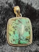 925 Sterling Silver Turquoise Pendant (Arizona)