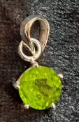 925 Sterling Silver Peridot Pendant