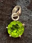 925 Sterling Silver Peridot Pendant