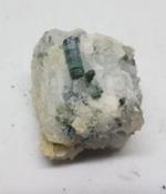 Natural Green Tourmaline in Clear Quartz (Pakistan) 