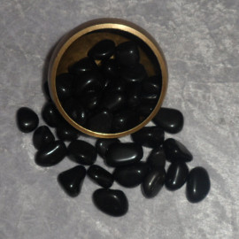 Black Agate Tumbled Stones