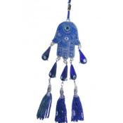 Hamsa or Hand of Fatima Hanging with Evil Eye, Good Luck Hanging