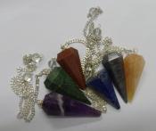 Natural Gemstone Faceted Pendulums