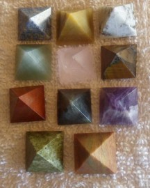 Small Mixed Gemstone Pyramids
